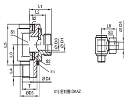 DSVW-M 低壓鉸接式接頭-公制螺紋金屬密封、PARKER卡套接頭、parker球閥