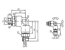 DG 208-R 90°滾珠軸承雙旋轉(zhuǎn)接頭、PARKER接頭、PARKER卡套接頭