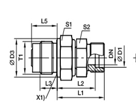 DVGE-M 端直通滑動軸承旋轉(zhuǎn)接頭、PARKER卡套接頭parker球閥