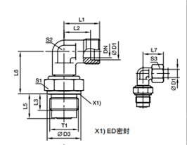 DVWE-R 90°滑動(dòng)軸承旋轉(zhuǎn)接頭、PARKER接頭、PARKER卡套接頭