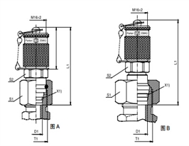 VKA3 壓力表連接測試點接頭 - 連接螺紋M16x2、parker球閥、PARKER接頭