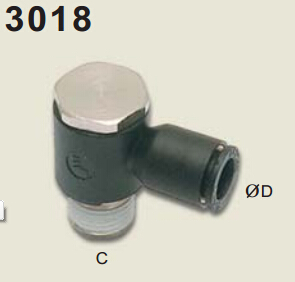 legris樂(lè)可利絞接式接頭， BSPT(即PT斜螺紋)3108