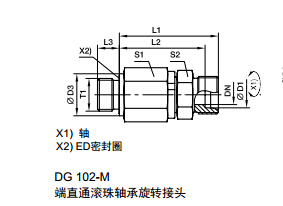 DG-M 公制外螺紋滾珠軸承旋轉(zhuǎn)接頭、parker球閥、PARKER接頭