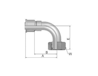 Parker膠管派克膠管接頭26系列1CF26公制24°錐內(nèi)螺紋帶O形圈 輕系列 90°接頭、parker球閥、PARKER接頭